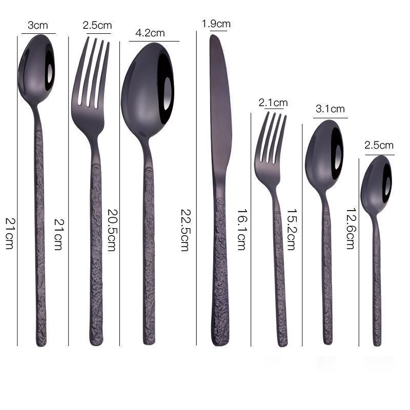 Embossed Stainless Steel Flatware Set