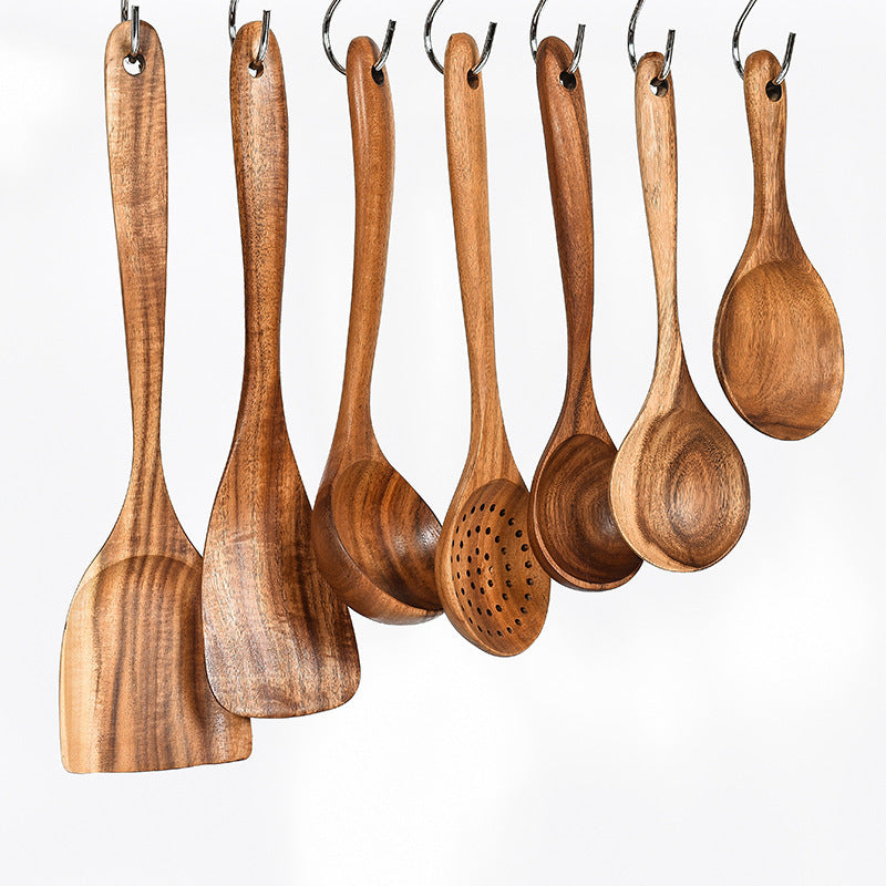 Natural Wood Cooking Utensil Set