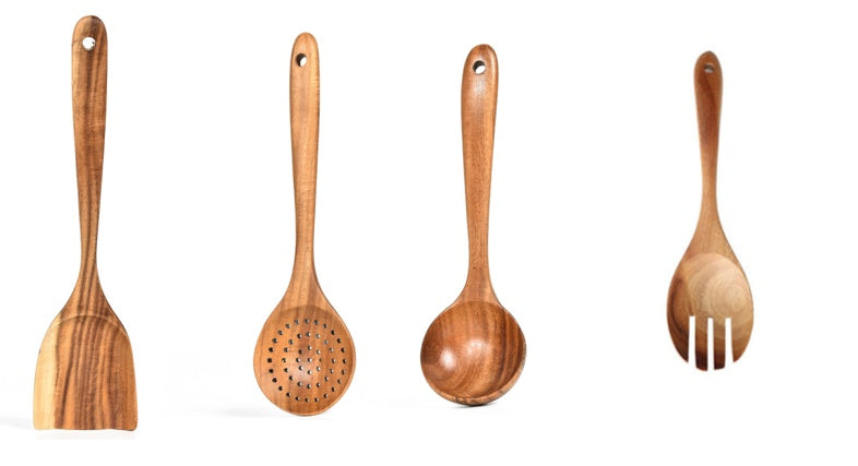 Natural Wood Cooking Utensil Set