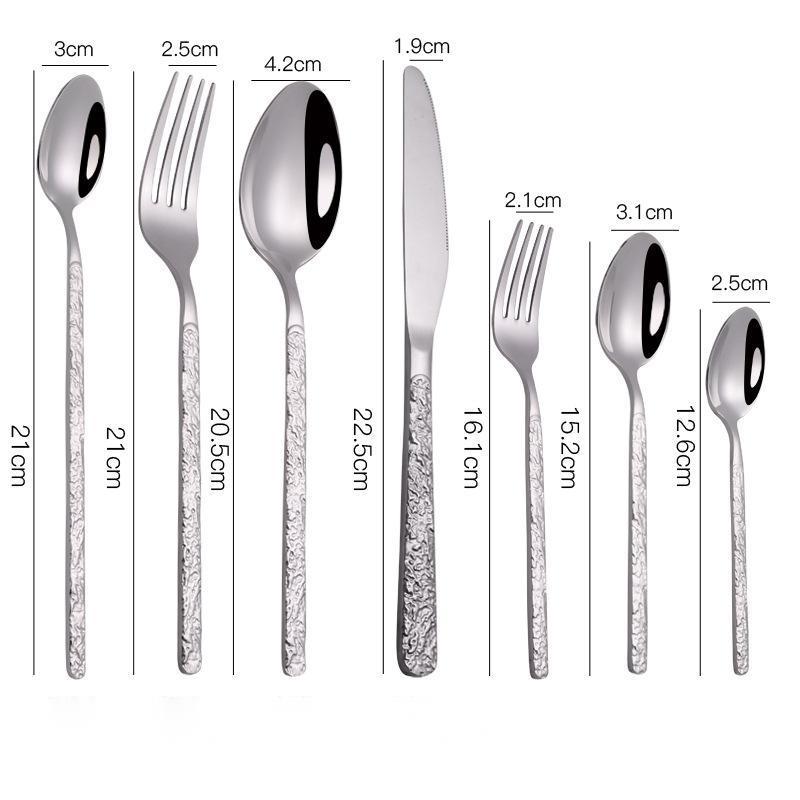 Embossed Stainless Steel Flatware Set