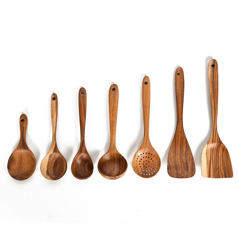 Natural Wood Cooking Utensil Set
