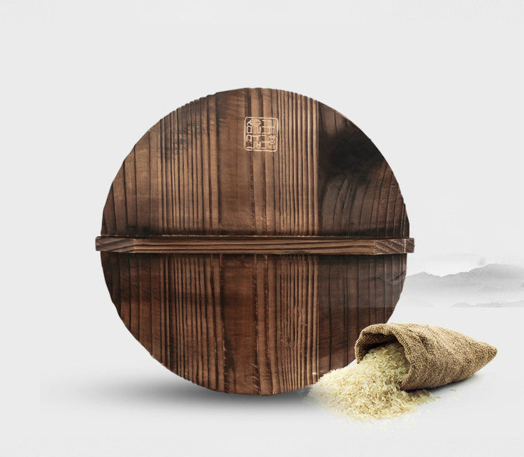 Traditional Handmade Iron Wok with Lid & Wooden Handle