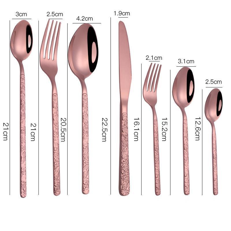 Embossed Stainless Steel Flatware Set