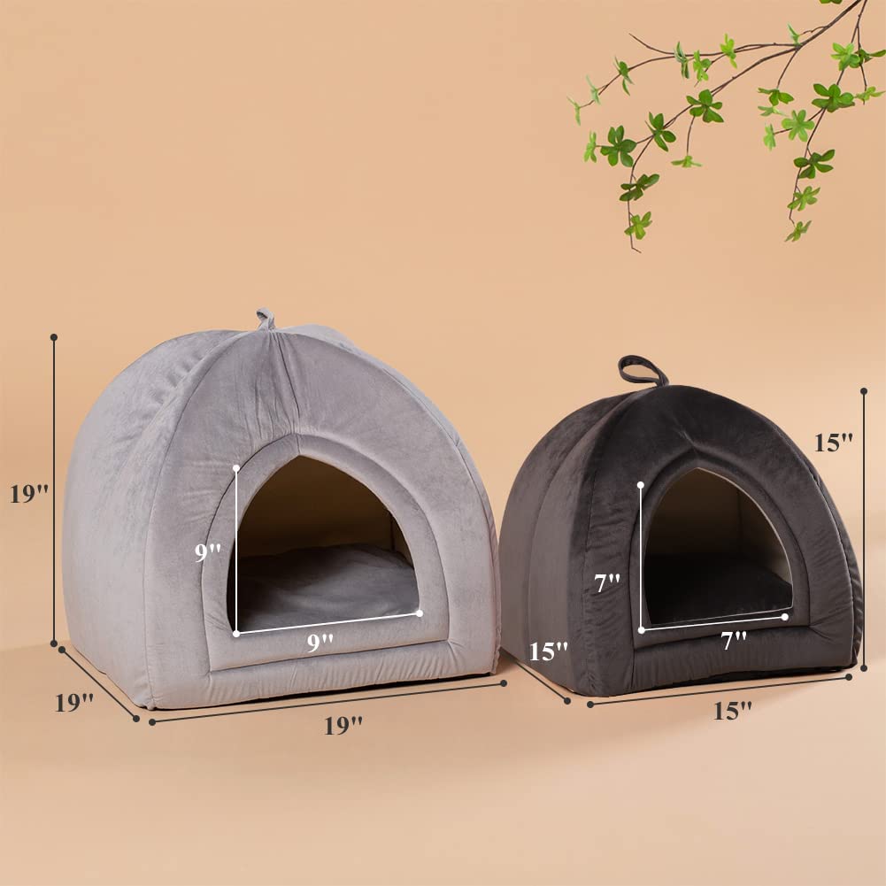 Cozy Indoor Pet Tent Bed with Removable Cushion