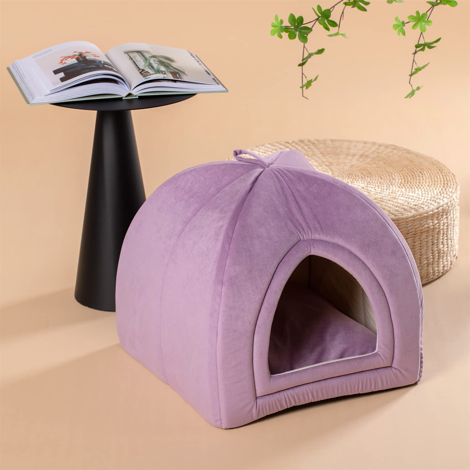 Cozy Indoor Pet Tent Bed with Removable Cushion