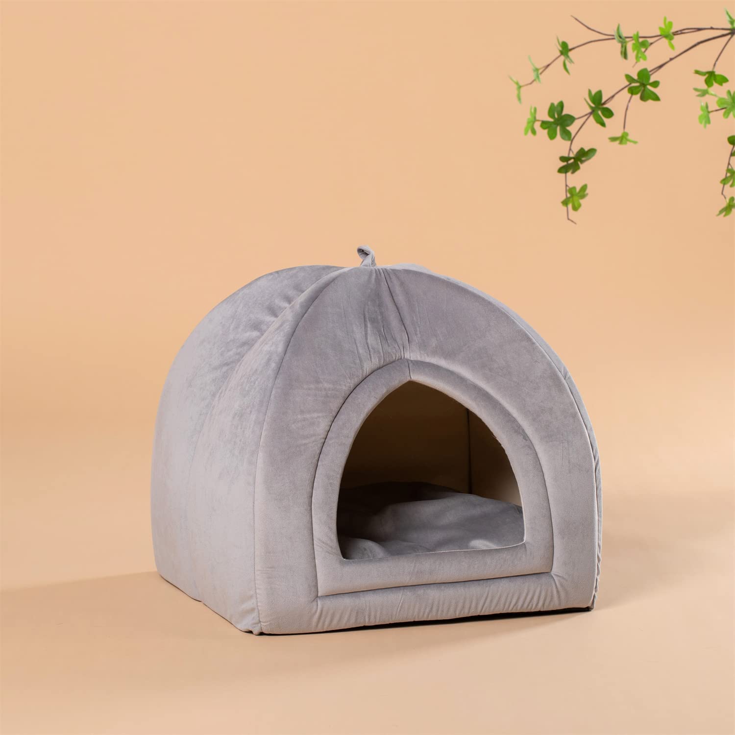 Cozy Indoor Pet Tent Bed with Removable Cushion