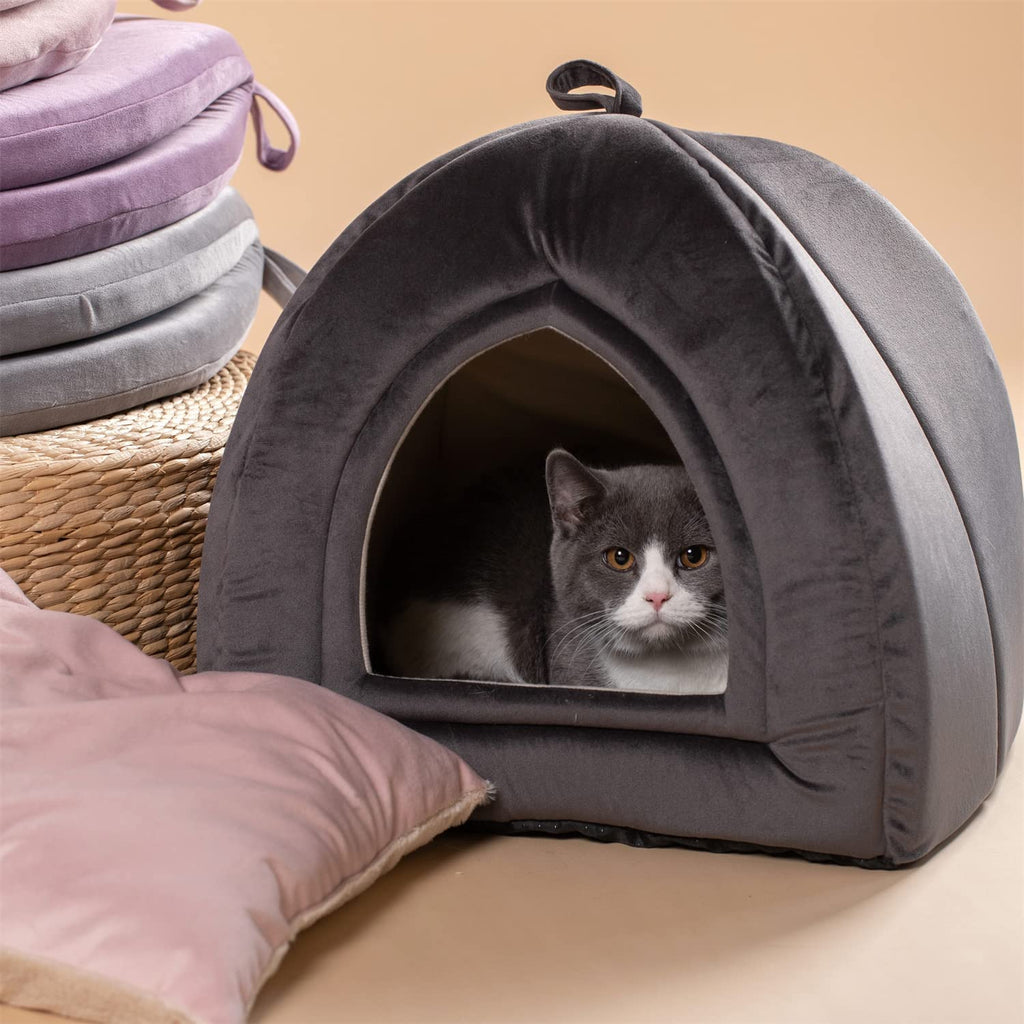 Cozy Indoor Pet Tent Bed with Removable Cushion