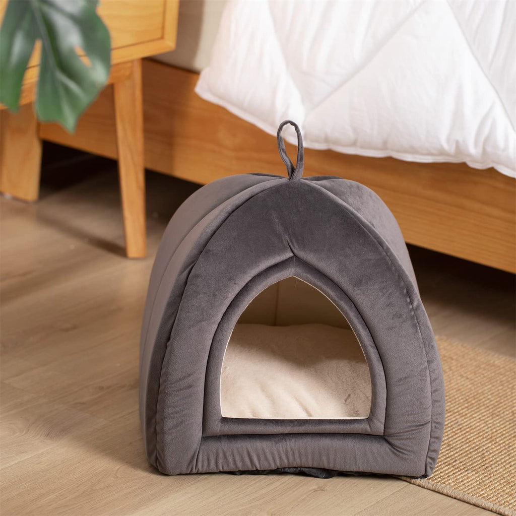 Cozy Indoor Pet Tent Bed with Removable Cushion