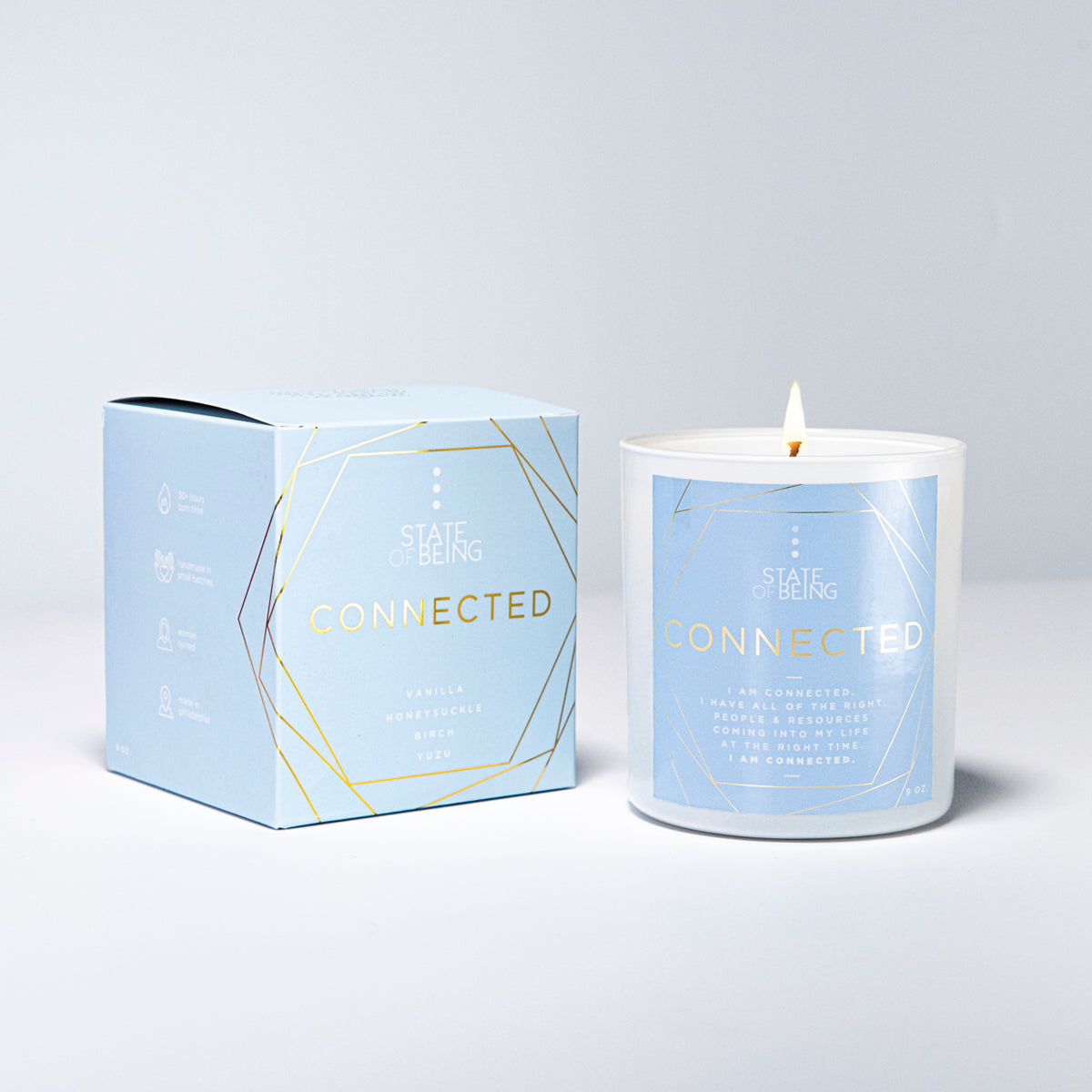 Connected Affirmation Candle — Yuzu, Honeysuckle & Vanilla