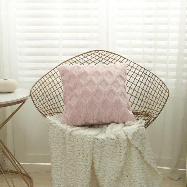Plush Textured Accent Pillow Cover