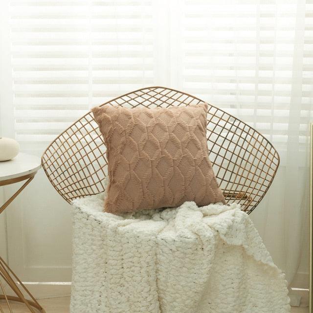 Plush Textured Accent Pillow Cover