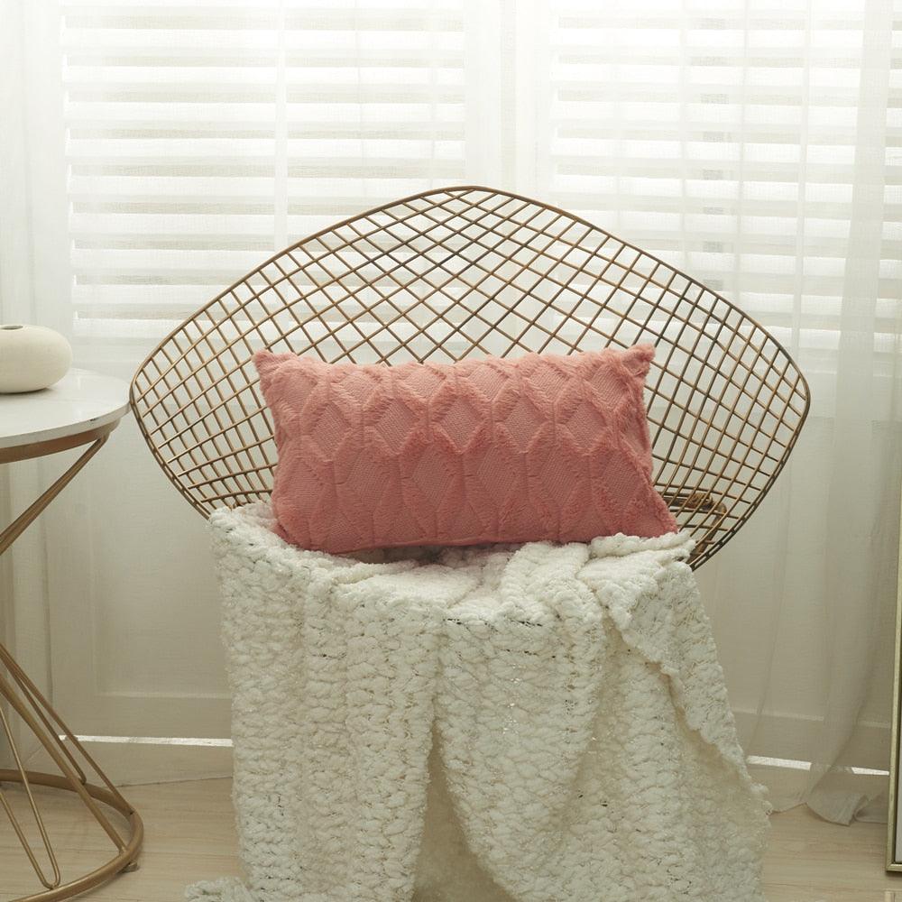 Plush Textured Accent Pillow Cover