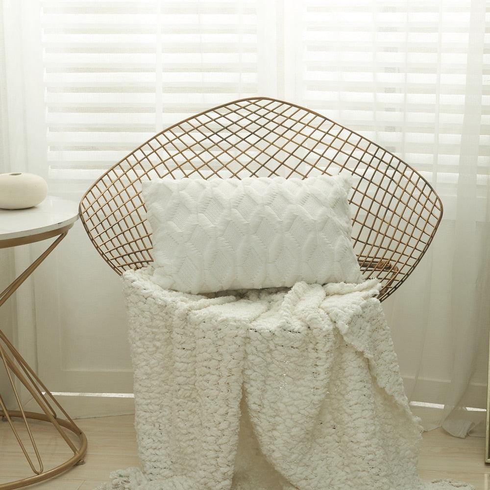 Plush Textured Accent Pillow Cover