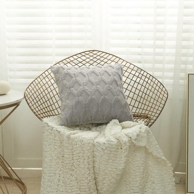 Plush Textured Accent Pillow Cover