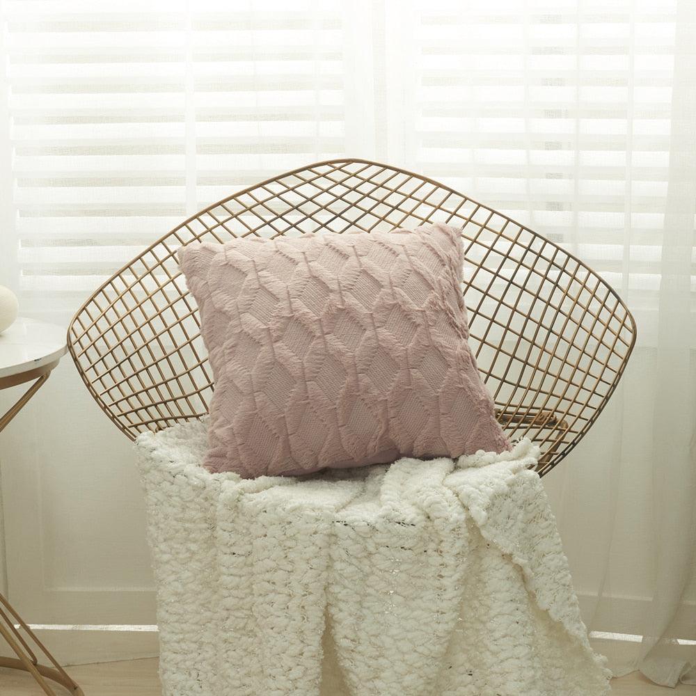 Plush Textured Accent Pillow Cover