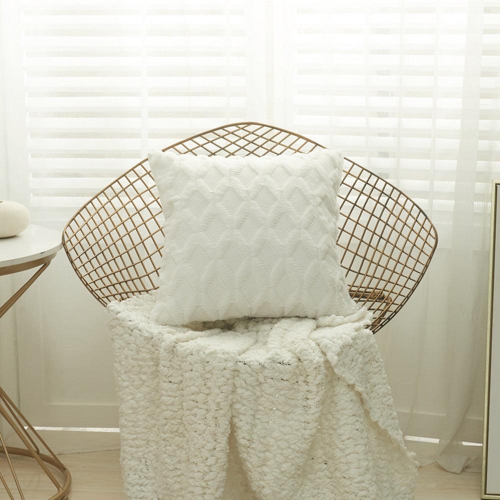 Plush Textured Accent Pillow Cover