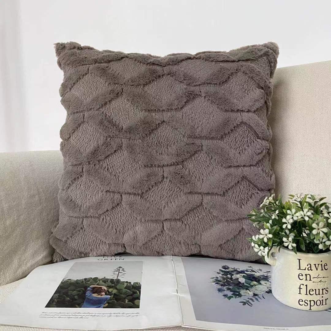Plush Textured Accent Pillow Cover