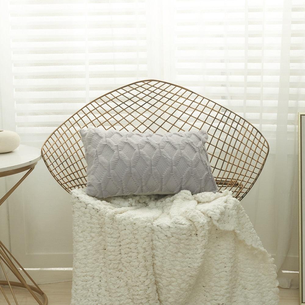 Plush Textured Accent Pillow Cover