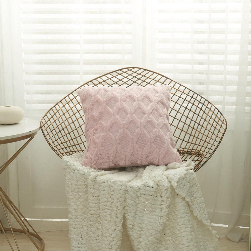 Plush Textured Accent Pillow Cover