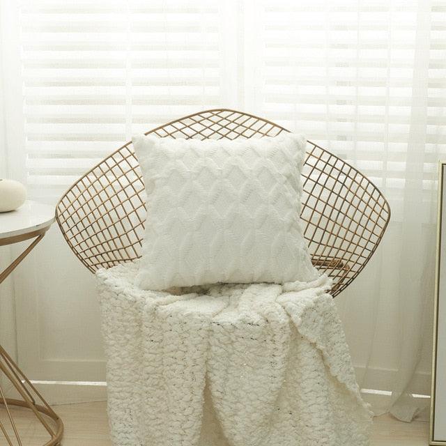 Plush Textured Accent Pillow Cover