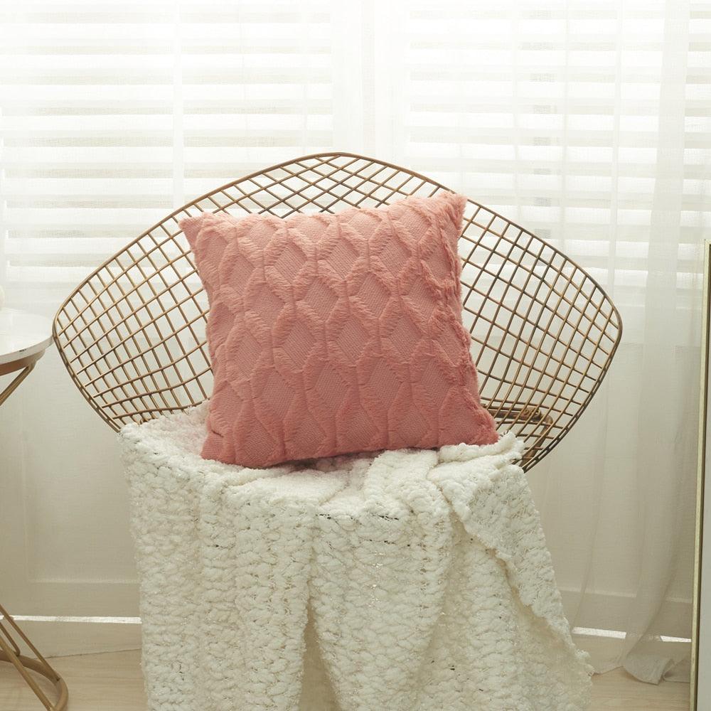 Plush Textured Accent Pillow Cover