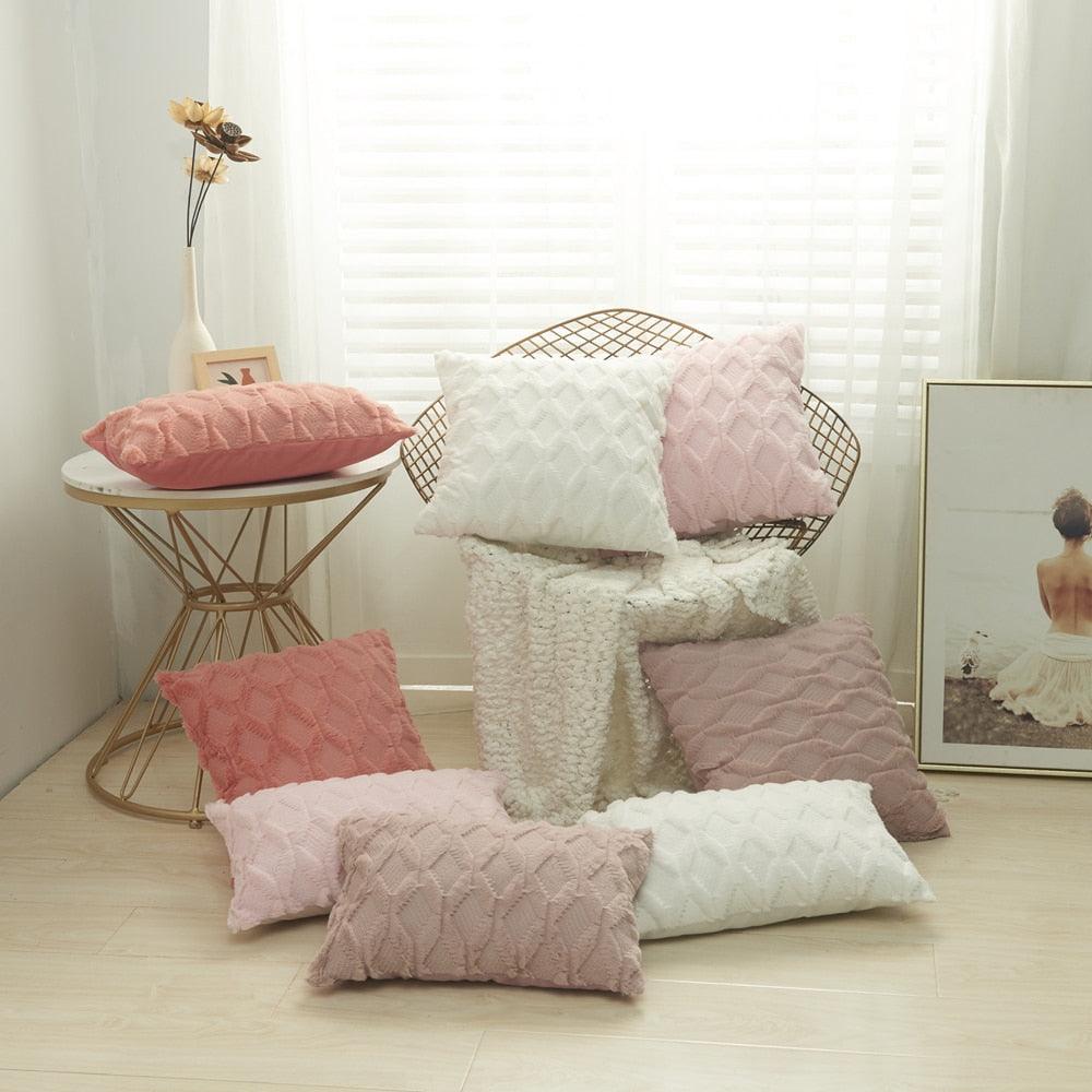 Plush Textured Accent Pillow Cover