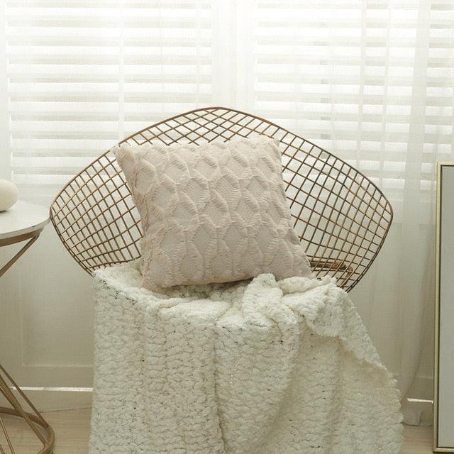 Plush Textured Accent Pillow Cover