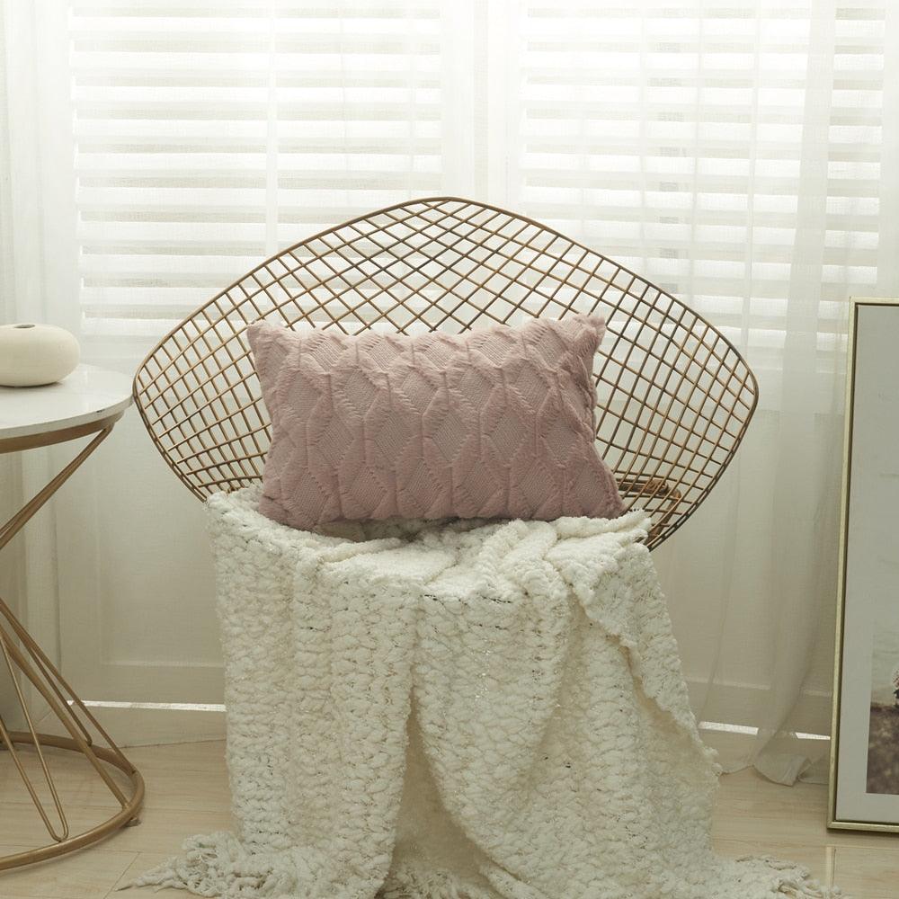 Plush Textured Accent Pillow Cover