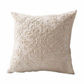 Floral Embroidered Throw Pillow Cover