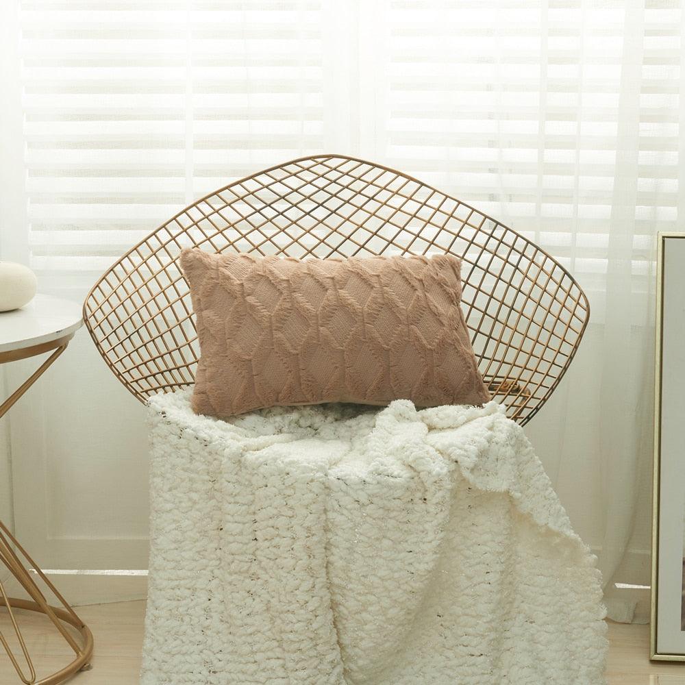 Plush Textured Accent Pillow Cover