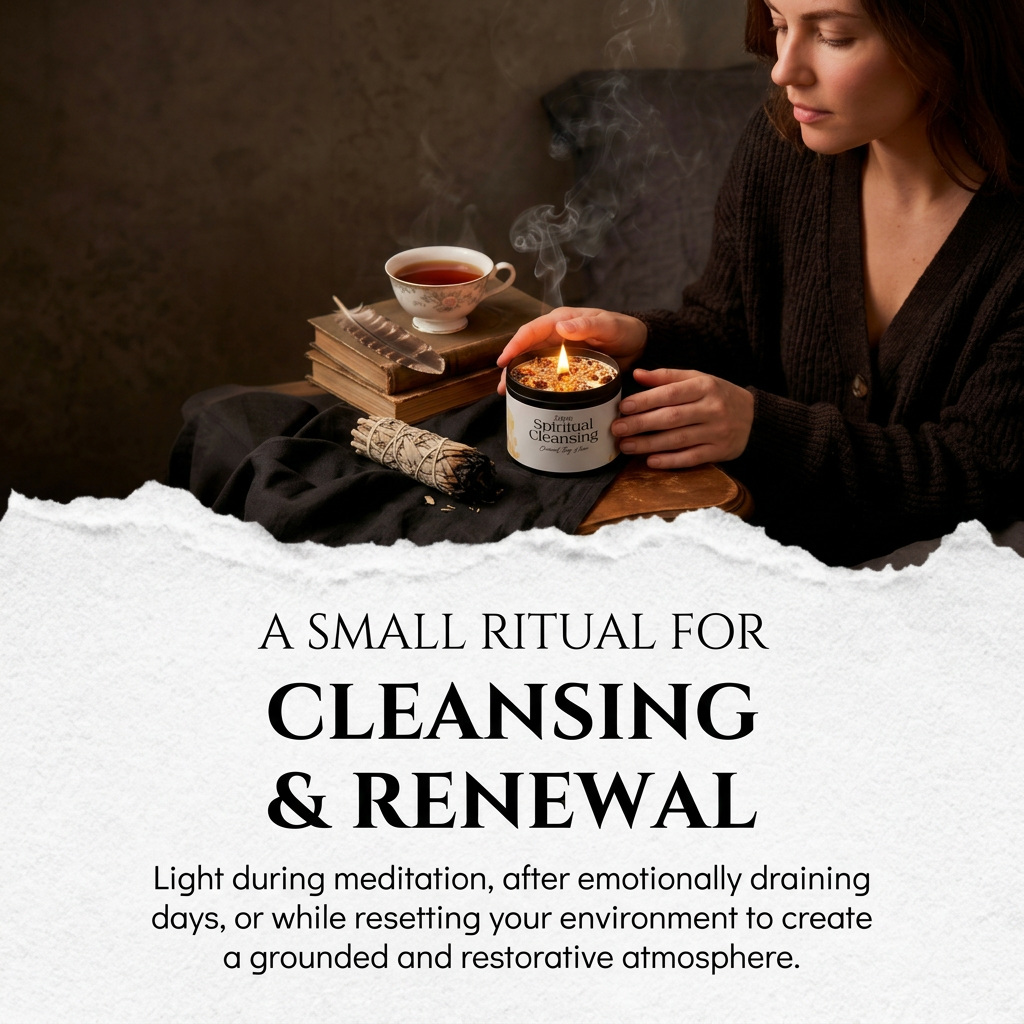 Spiritual Cleansing Candle — Cedarwood Sage